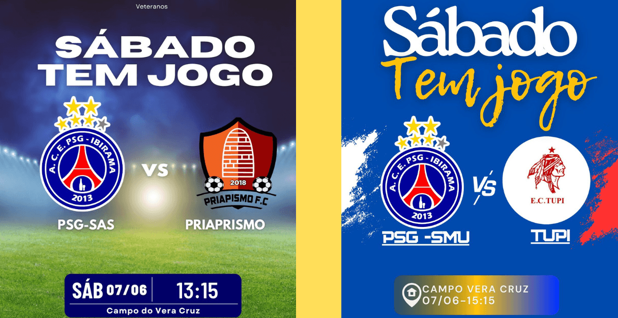 Rodada Dupla no Vera Cruz: PSG entra em campo nos Veteranos e no Livre Rodada Dupla no Vera Cruz: PSG entra em campo nos Veteranos e no Livre